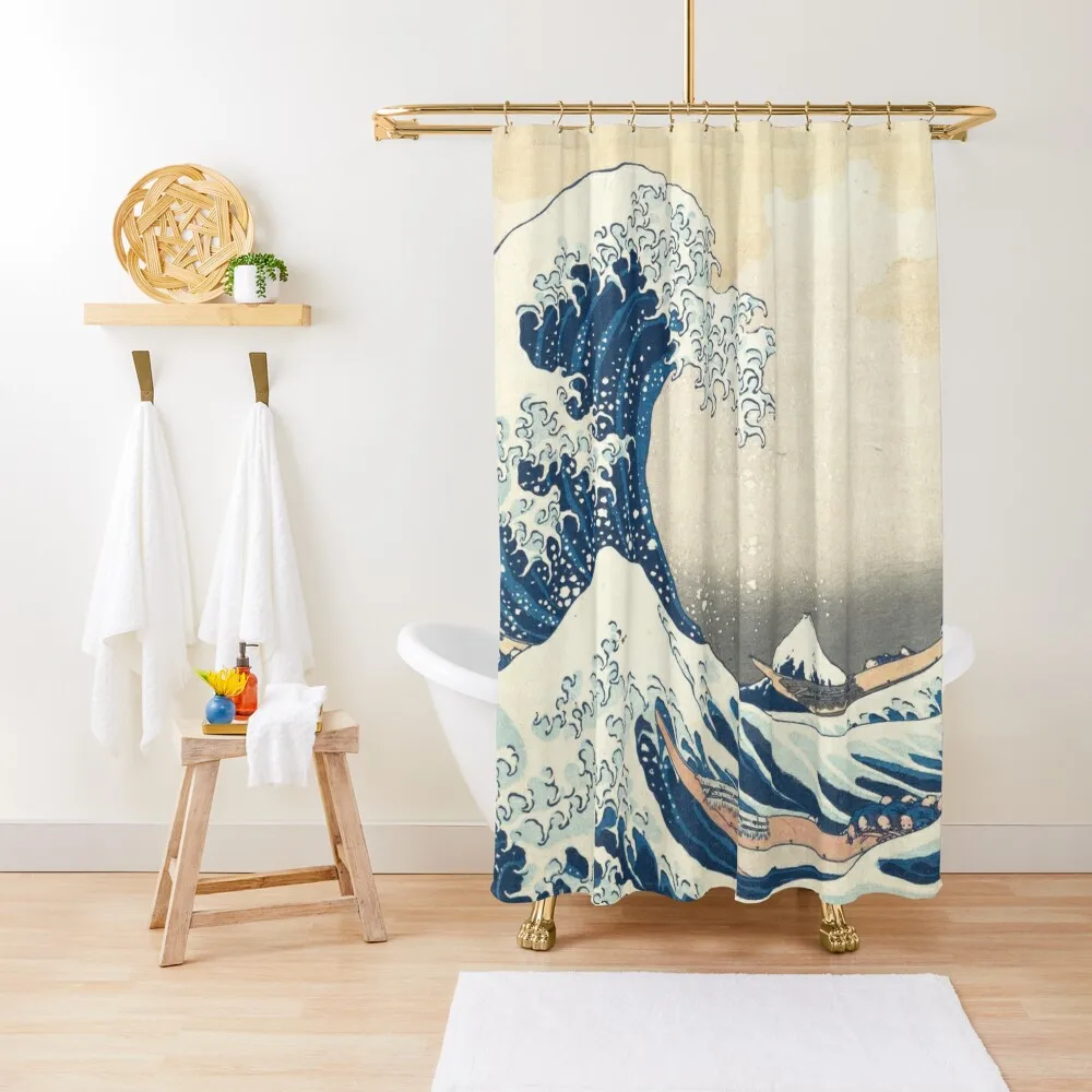 The Great Wave Off Kanagawa Shower Curtain For Shower Bathroom Shower Set Bathroom Curtain