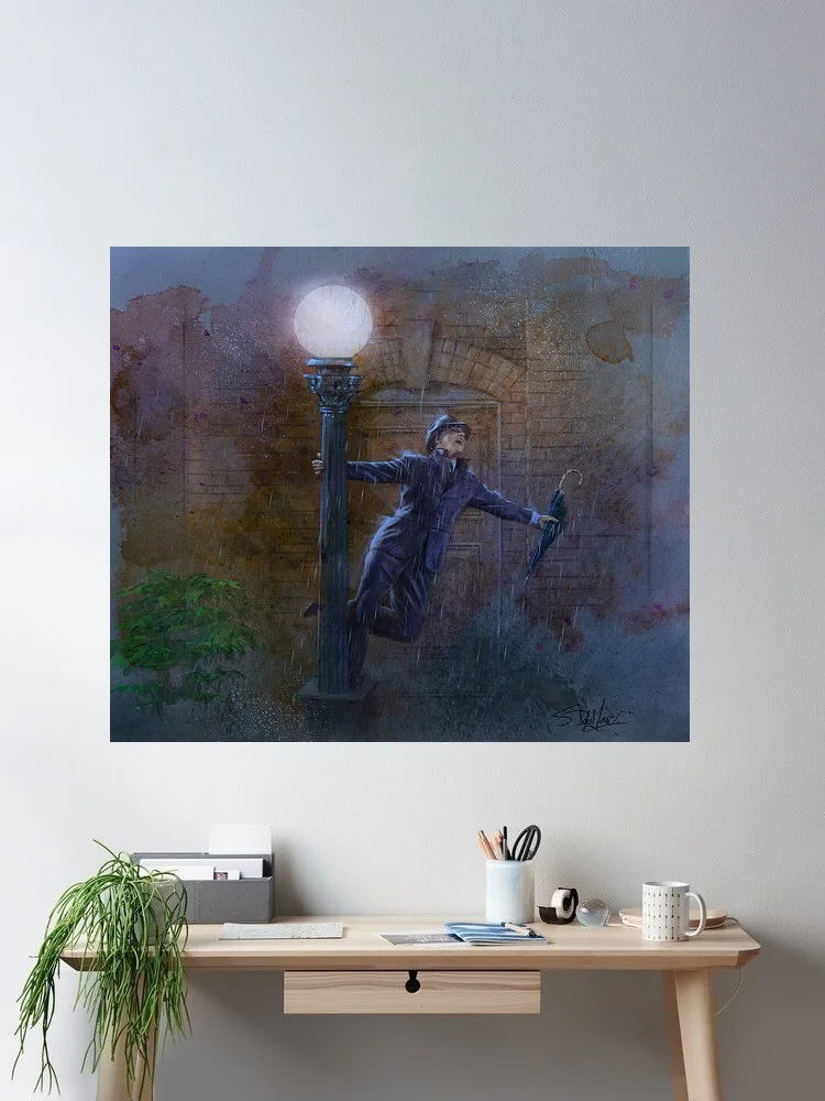 

Singin' in the Rain Movie Art Print Canvas Poster, Living Room Decor, Home Wall Picture