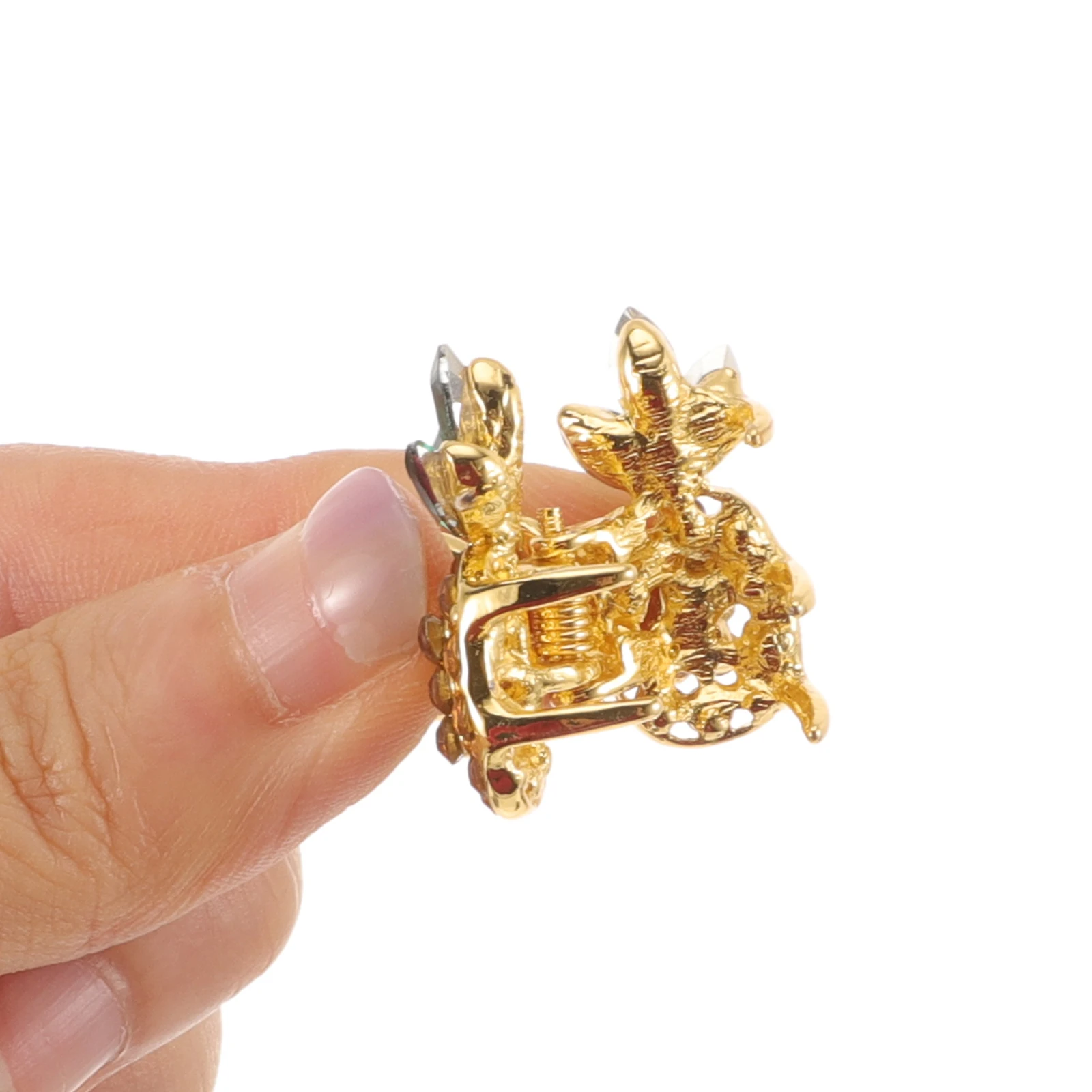 

2Pcs Alloy Hairpin Pineapple Clips for Women Yellow Wedding Daily Travel Accessories Stylish Hairpins