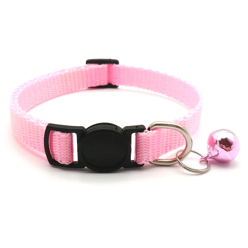 Großhandel 24Pcs Sicherheit Casual Einfarbig Neck Strap Mode Gehen Außerhalb Haustier Katze Hund Kragen Mit Glocke Zarte – Detail 6