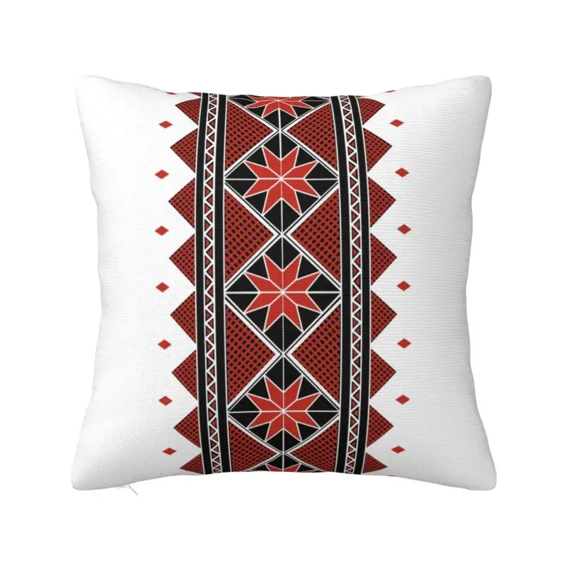 Custom Fashion Ukrainian Traditional Embroidery Cushion Cover 40x40cm Soft Vyshyvanka Throw Pillow for Sofa Square Pillowcase