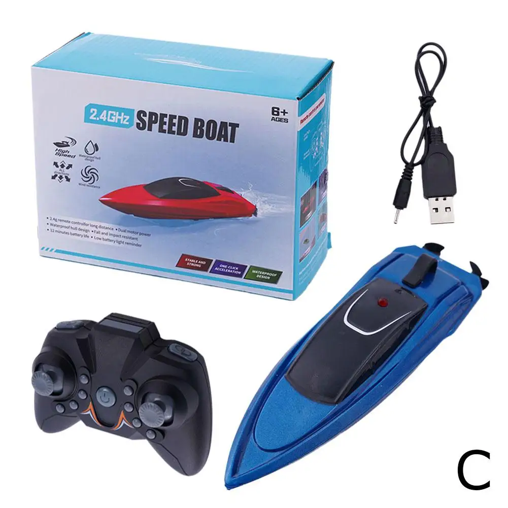 Cross-Border Remote Control Boat Electric Toy Charging Remote Double 2.4G High-Speed Control Boat Water toy Pulp Remote P6M5