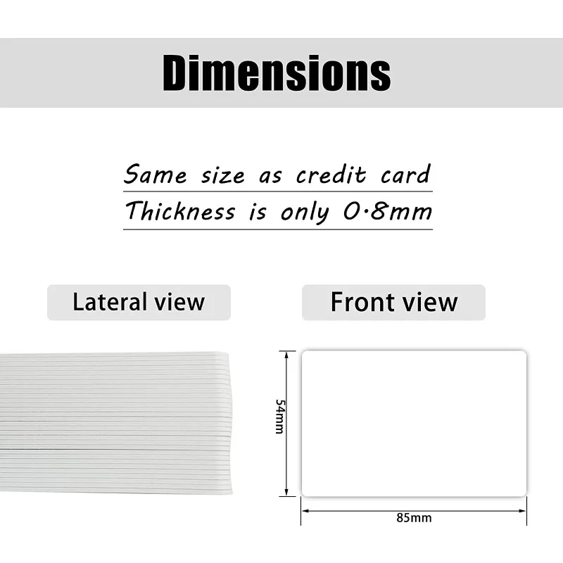 100pcs RFID Card 13.56Mhz MFS50 ISO14443A Proximity Smart Card S50 1k Chip 0.8mm For Access Control System Blcok 0 Unchangeable