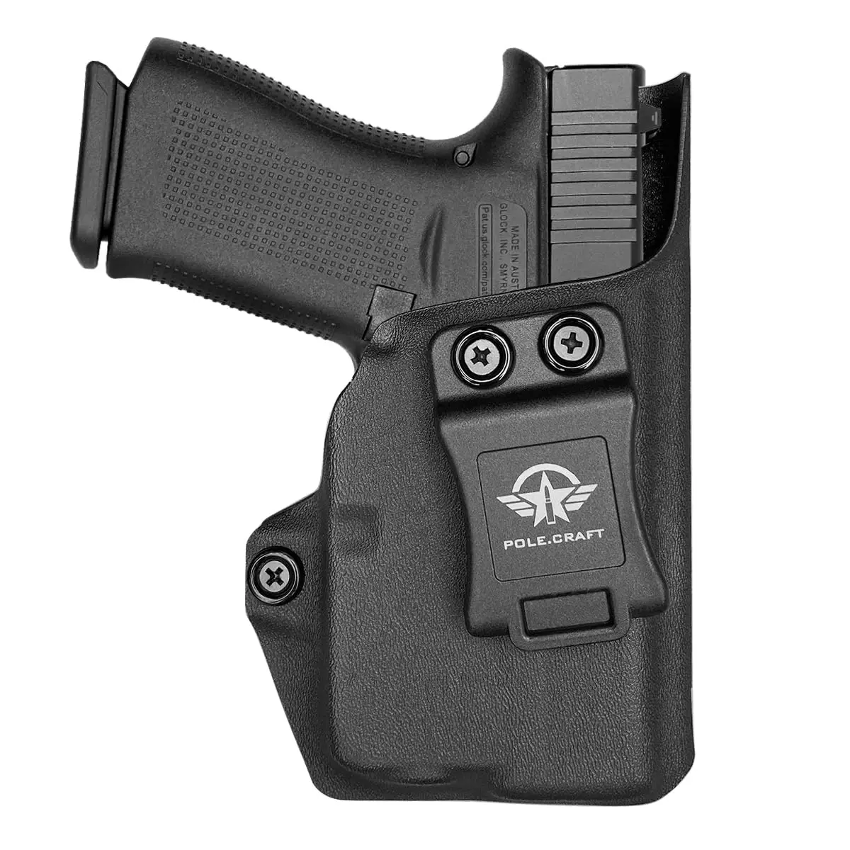 

IWB Kydex Holster Fits: Glock 43X TLR6 Laser Light - Inside Waistband Concealed Carry G43X TLR6 Holster - Right,Black