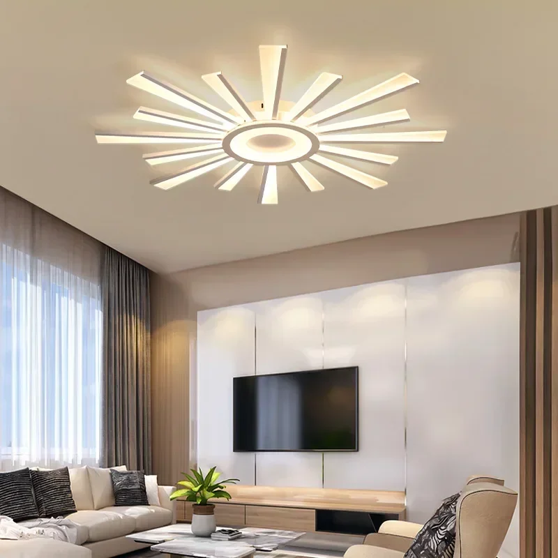 Modern LED Sun Ceiling Light Led  Chandelier For Living Room Bedroom  Lamp Home  Remote Dimable Lighting