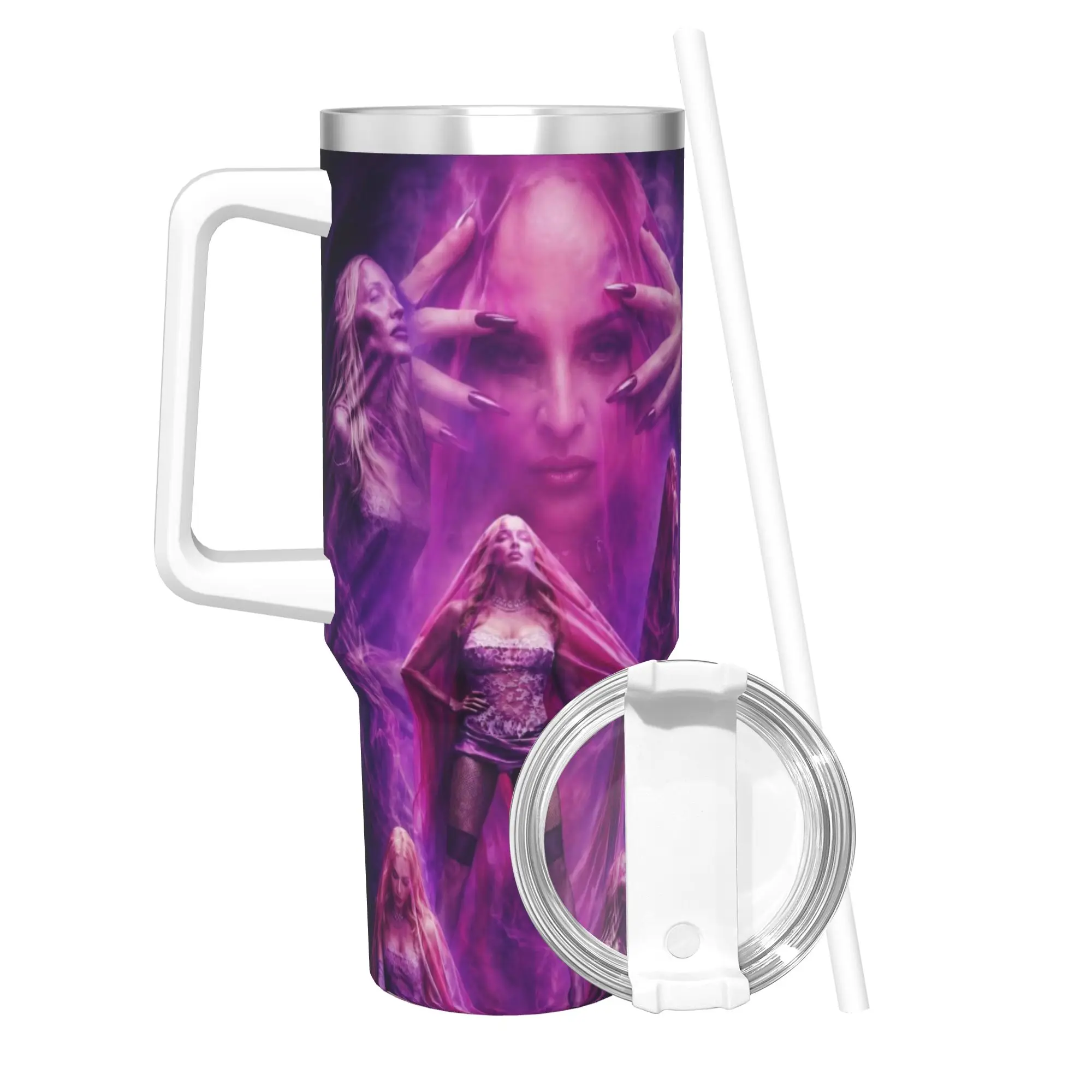 M-Madonnas Confessions II Tumbler With Straw  Stainless Steel Tumblers Mug Double Wall Vacuum Insulated for Cold Or Hot 40oz