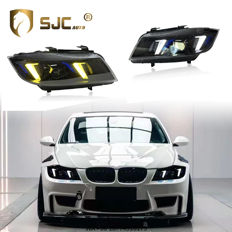 

Car Part for 3 Series E90 2005-2012 New Style Snake Eyes Design Yellow Color Headlight Front Lamps