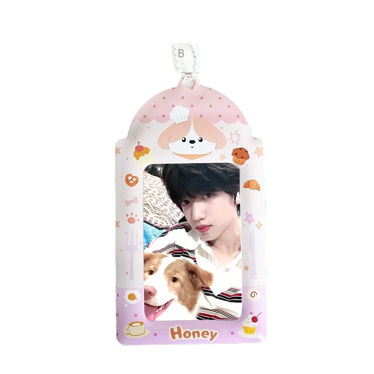 Cartoon Dog PVC Card Holder 3 Inch Fan Idol Photo Meal Card Campus Card Storage Display Pendant