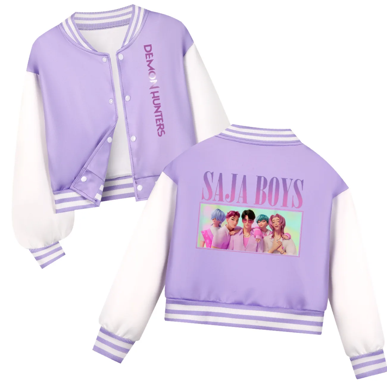 KPop Demon Hunters Kids SAJABOYS Clothes Baseball Uniform Spring Autumn Boys Girls Baby Casual Hoodies Children Costume