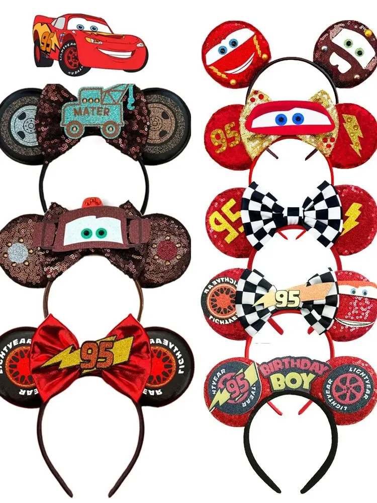 Auto's Mickey Mouse oorhoofdband 95 Flash haaraccessoires pretpark aankleden jongen hoofddeksels vakantie haaraccessoires - afbeelding 2