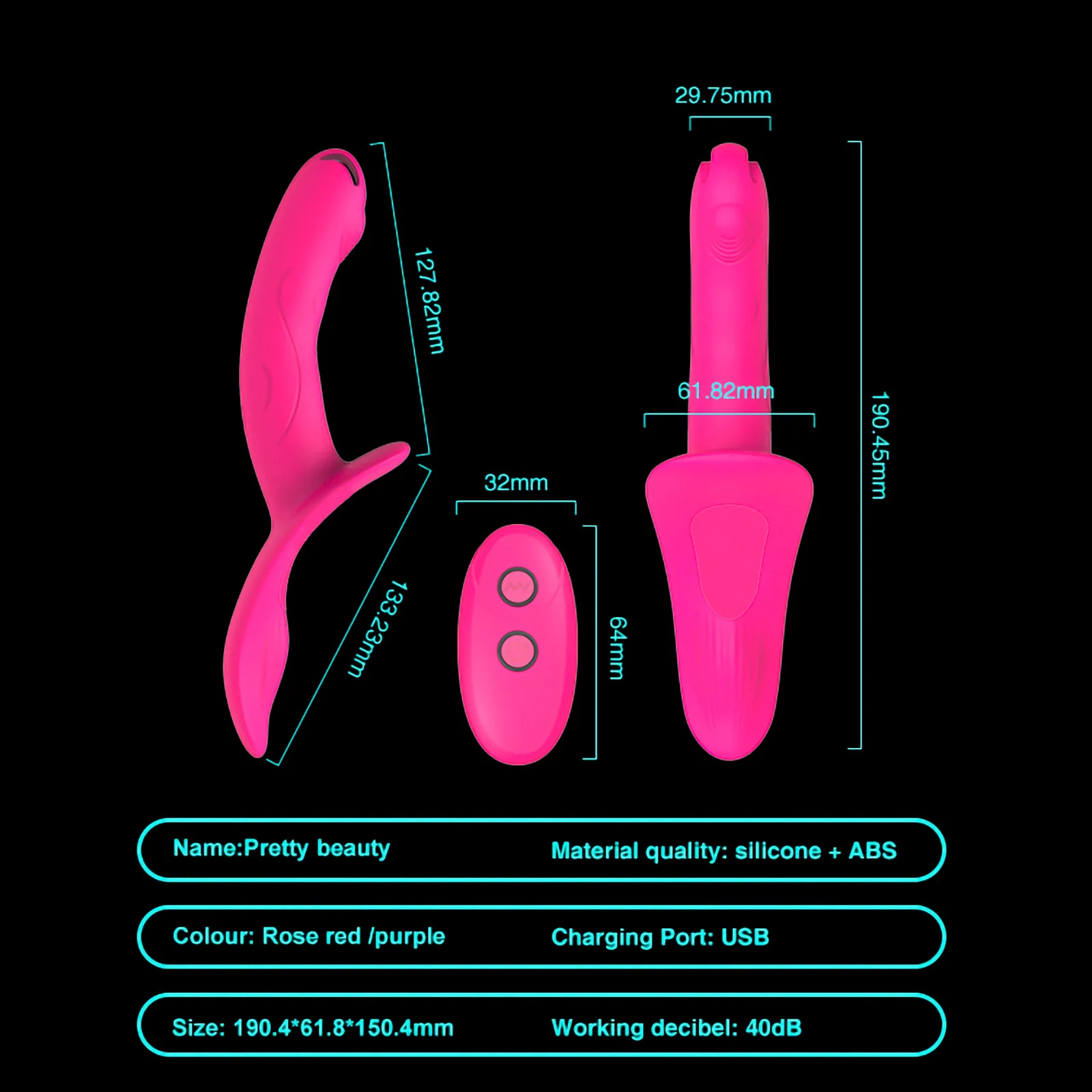 7 Speeds Wearable Double Vibrators For Women Lesbian Couples USB Rechargeable Strapless Strap on Dildo Female Adults Sex Toys