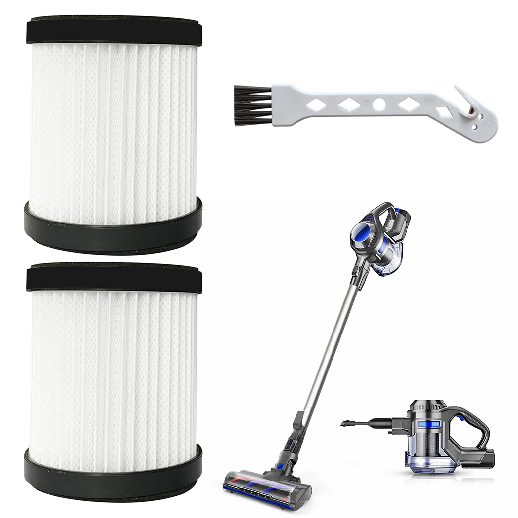 2pcs Filters & 1pc Cleaning Brush Set  For MOOSOO XL-618A Cordless Vacuum 10Kpa Suction 4 In 1 Stick Handheld