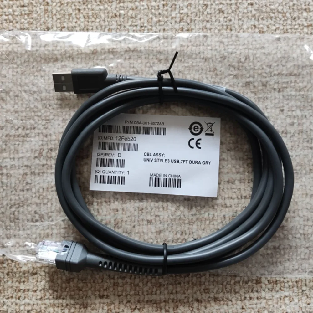 Compatible CBA-U01-S07ZAR 2m USB Cable for SymbolMotorolaLLS1203/LS2208/LS2208AP/LS4208/LS4278/DS4208DS4308 Barcode Scanner