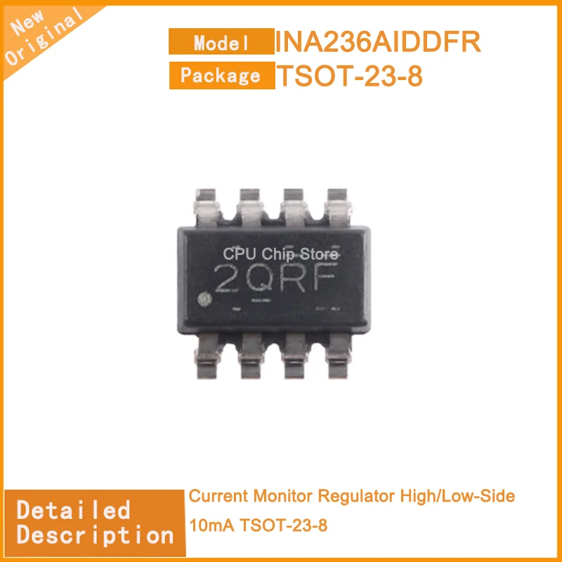 

5Pcs/Lot New Original INA236AIDDFR INA236 Current Monitor Regulator High/Low-Side 10mA TSOT-23-8 IC Chip