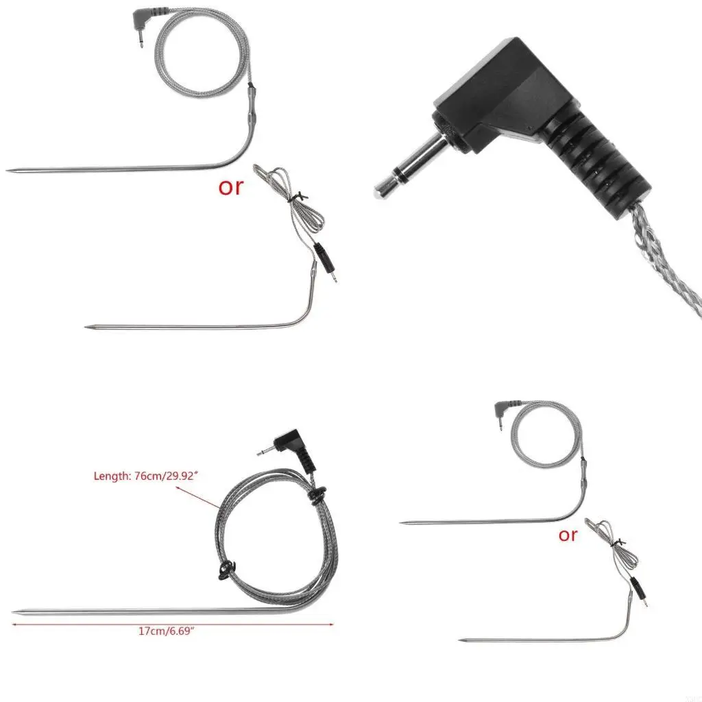 Cooking Oven BBQ Stainless Steel Probe for Wireless BBQ Thermometer Oven Probe Stainless Steel Material X3UC
