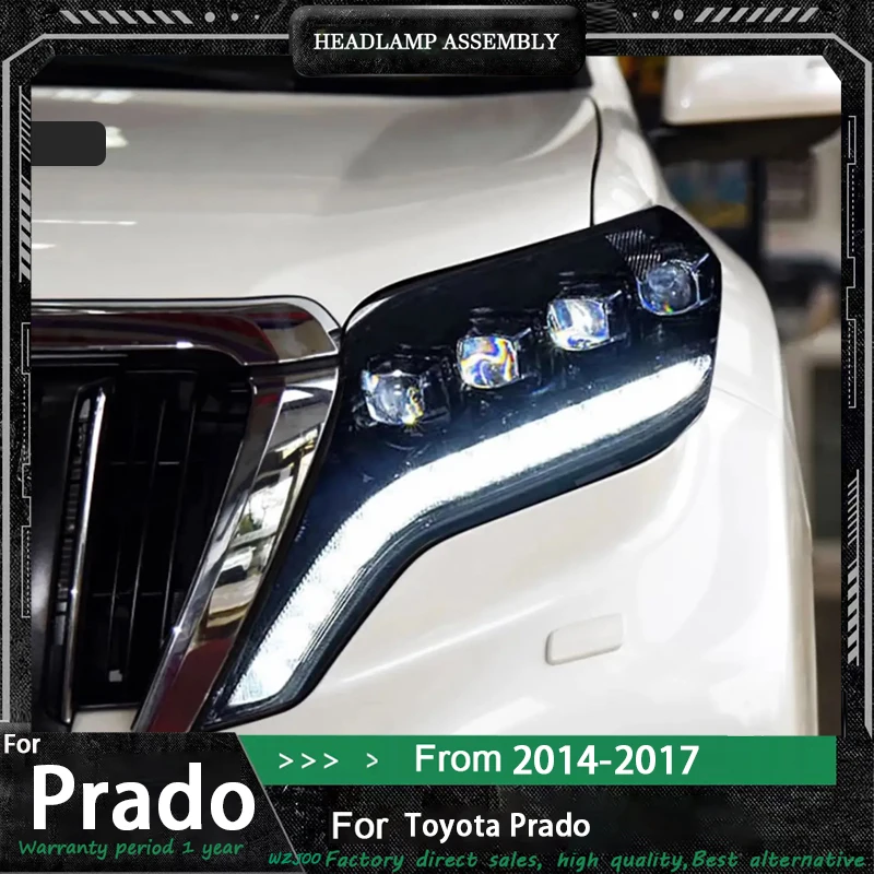 

Car Headlights For Toyota Prado 2014-2017 to new style full LED Head Lamp Upgrade DRL Dynamic Signal Lamp Front light Assembly