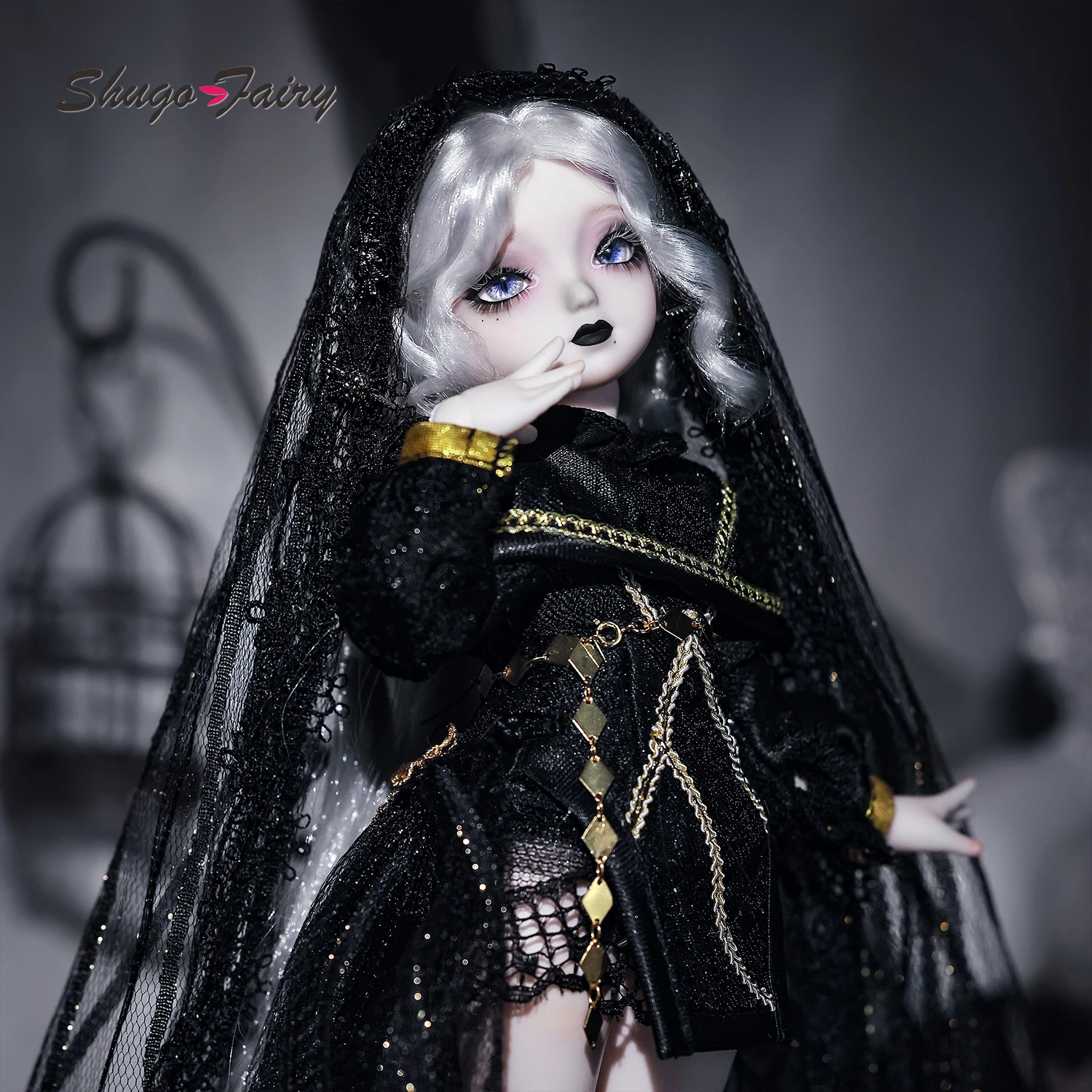 Finn Ball Jointed Doll 1/6 Medieval Gothic Skull Bride FullSet Skull Joints Dress High Quality Anime Resin Figure ShugaFairy