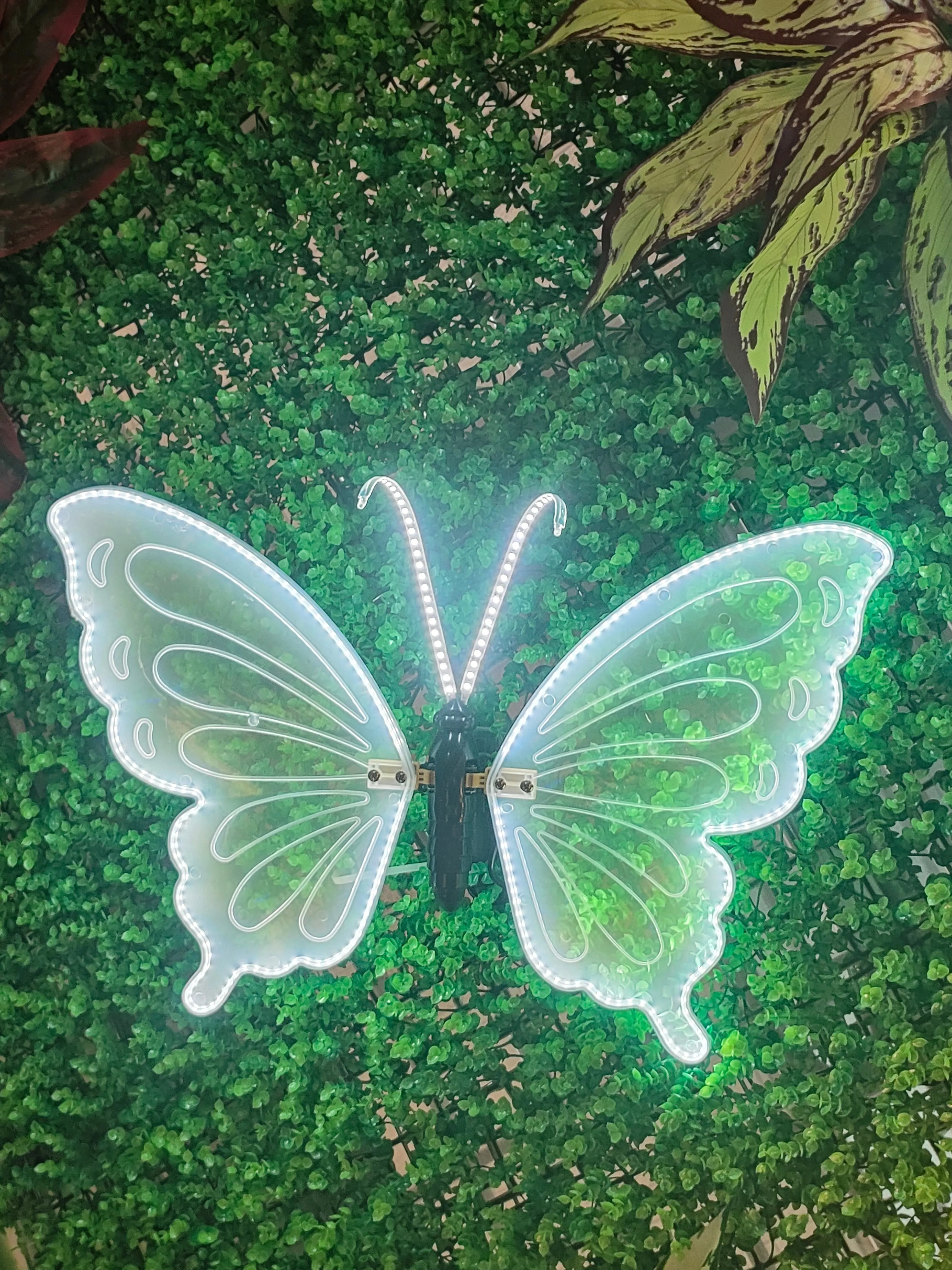 Led Wedding Props Garden Lights Butterfly Wings Dynamic Touch Butterfly Landscape Lighting