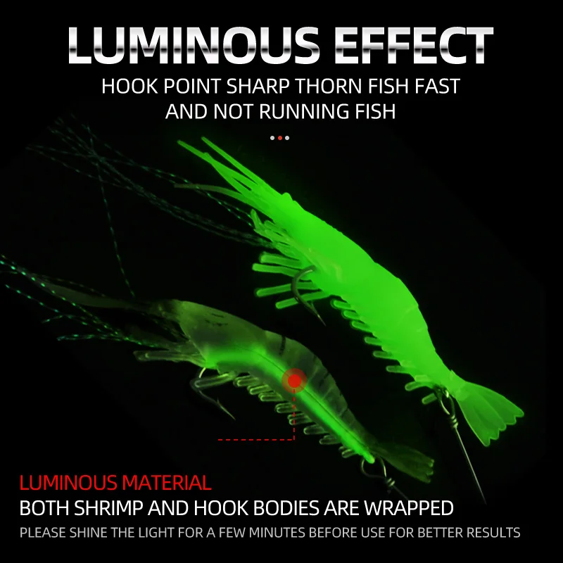 ShareShark 3pcs/7pcs Shrimp Soffe Lures Fishing Lures Artificial Fishing Bait Isca Artificial Ascesorios Pesca