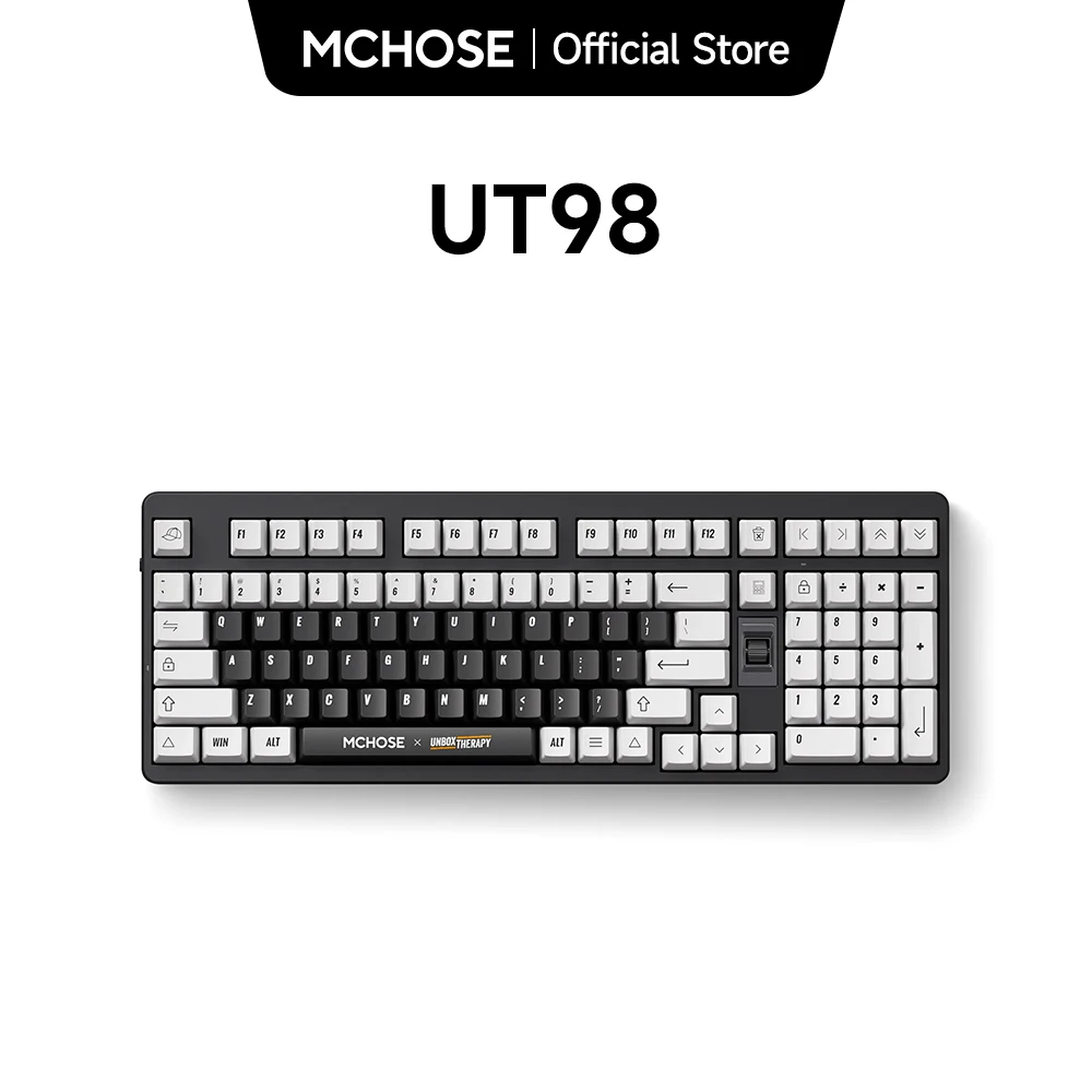

MCHOSE x Unbox Therapy - UT98 Mechanical Keyboard Wireless Quiet Offices KeyboardRGB Backlit Customized Gaming Silent Keyboard