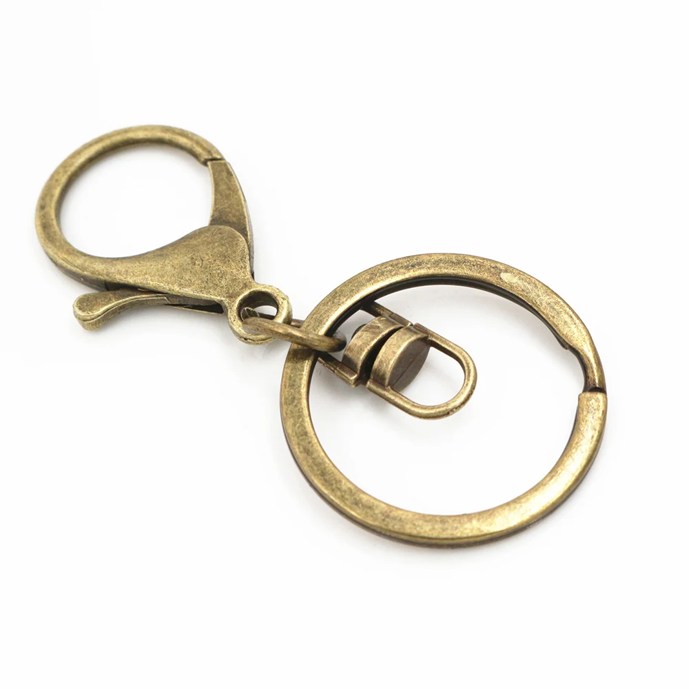 Picture 5: 5pcs/lot 30mm Key Ring Long 70mm Popular classic 11 Colors Plated lobster clasp key hook chain jewelry making for keychain