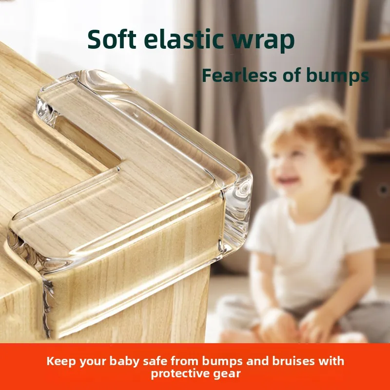 

Transparent Silicone Table Corner Protectors Anti-Colion Corner Pads Soft Silicone Se s for Baby Proofing