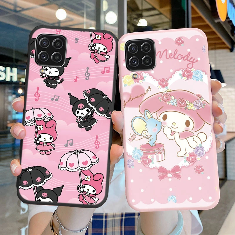 Dla Samsung Galaxy A12 5G M12 F12 Silikonowe etui na telefon Cute Funny Sanrio Kuromi Melody Cartoon Coque Soft Funda For GalaxyA12 Bag
