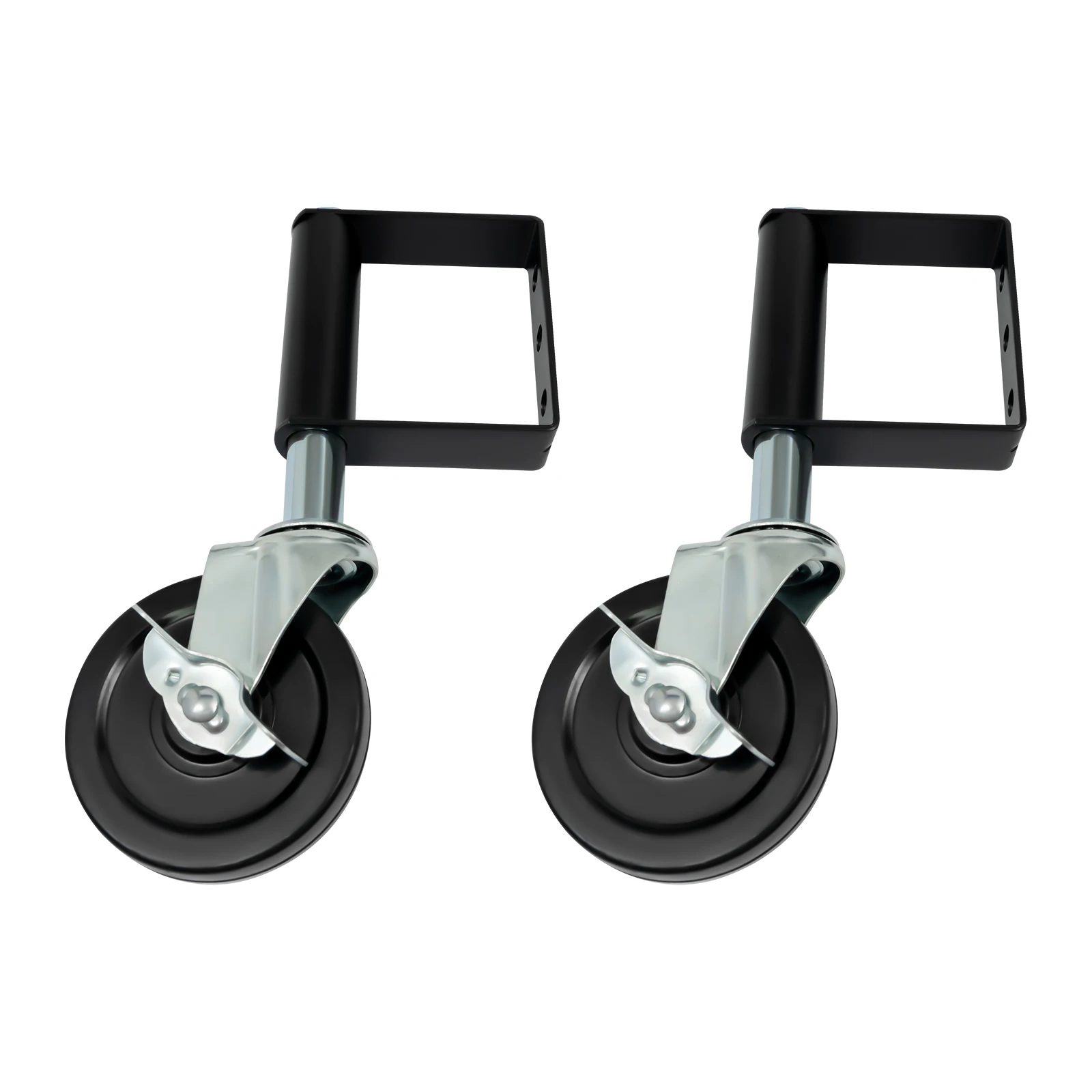 Set di 2 Rotelle per Porte Silenziose con Molla, Capacità 220 libbre (ciascuna), per Porte Pesanti da Giardino e Villa con Freno