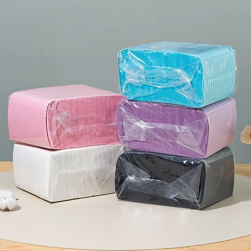 50개/팩 네일 테이블 매트 일회용 네일 아트 종이 타월 방수 3겹 네일 아트 종이 45*33cm 테이블 패드 청소용