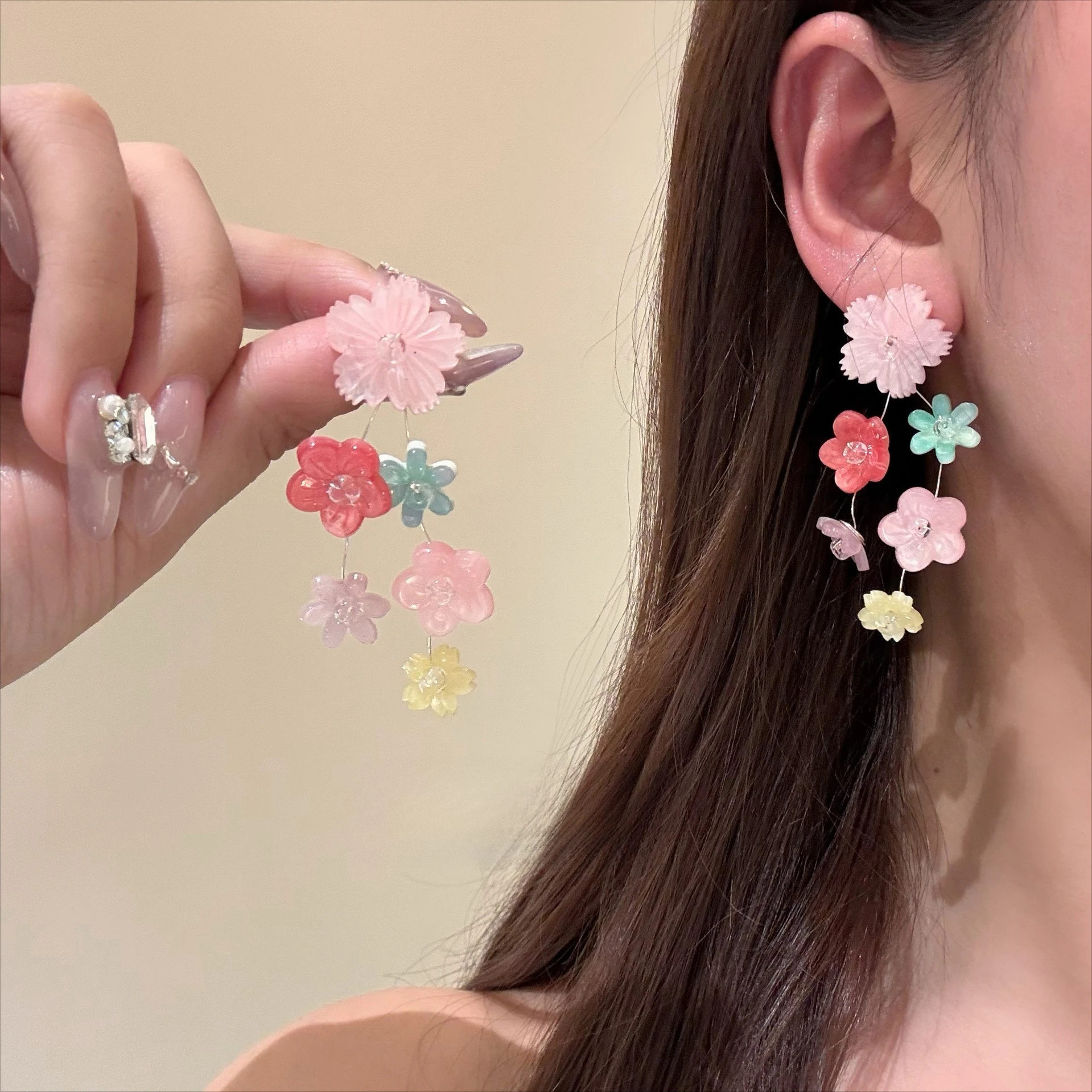 

Ethereal Purple Floral Tassel Earrings: Unique, Sophisticated, and Fresh-Looking Earrings for Women