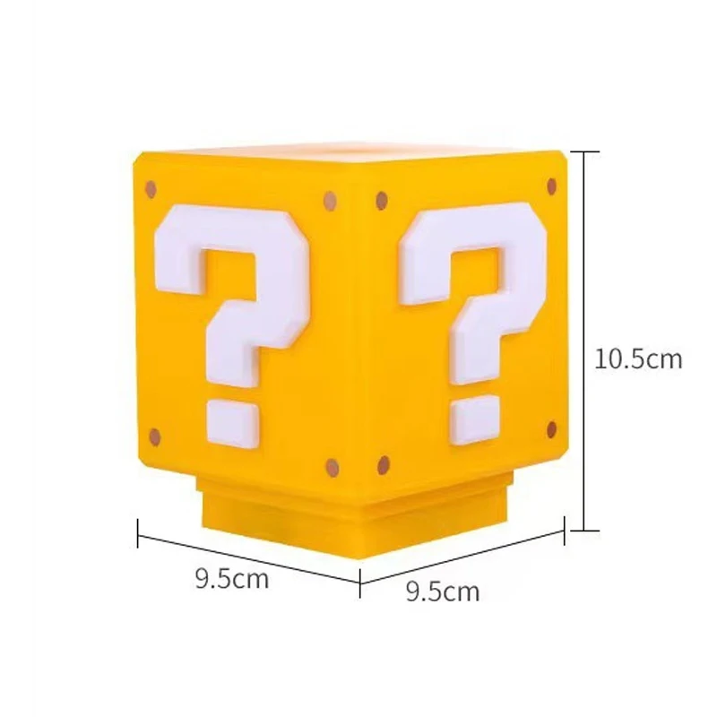 Super Mario Question Block Night Light Soft Warm Led Lamp Usb Rechargeable Bedside Decor Light Gift for Kids Bedroom view 6