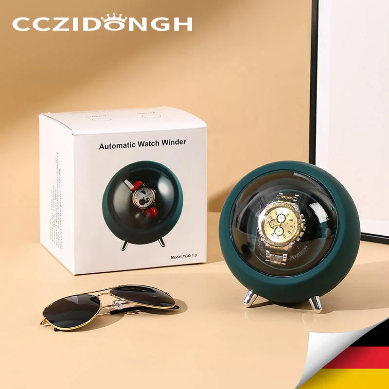 German Craftsmanship Watch Winder Automatic USB Cable / With Battery Wanbao Silent Motor  Astronaut Watch Storage Box
