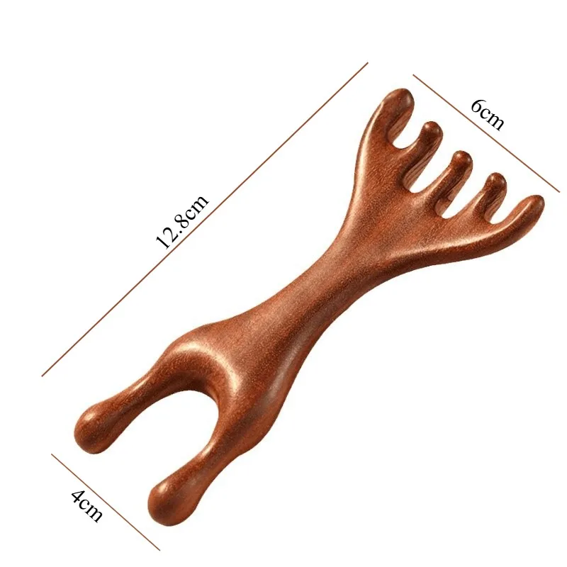 1Pc Wood Body Meridian Massage Wide Tooth Comb Face Eye Shoulder Neck Comb Acupuncture Therapy Blood Circulation Guasha Tool