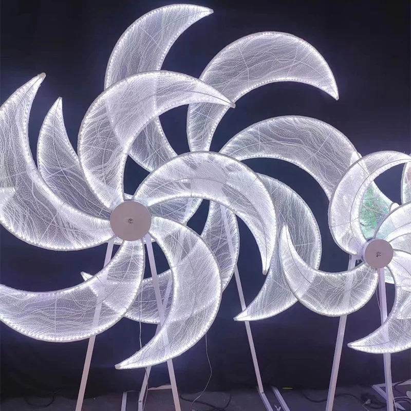 

Wedding decoration windmill props rotating LED romantic atmosphere lights decor party stage show Ferris windmill