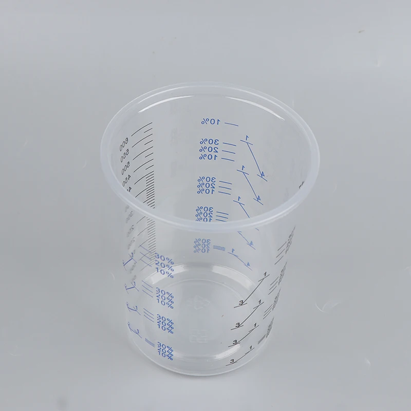 10/50pcs Paint Mixing Calibrated Cup Plastic Paint Mixing Cups 600ml Mixing Pots