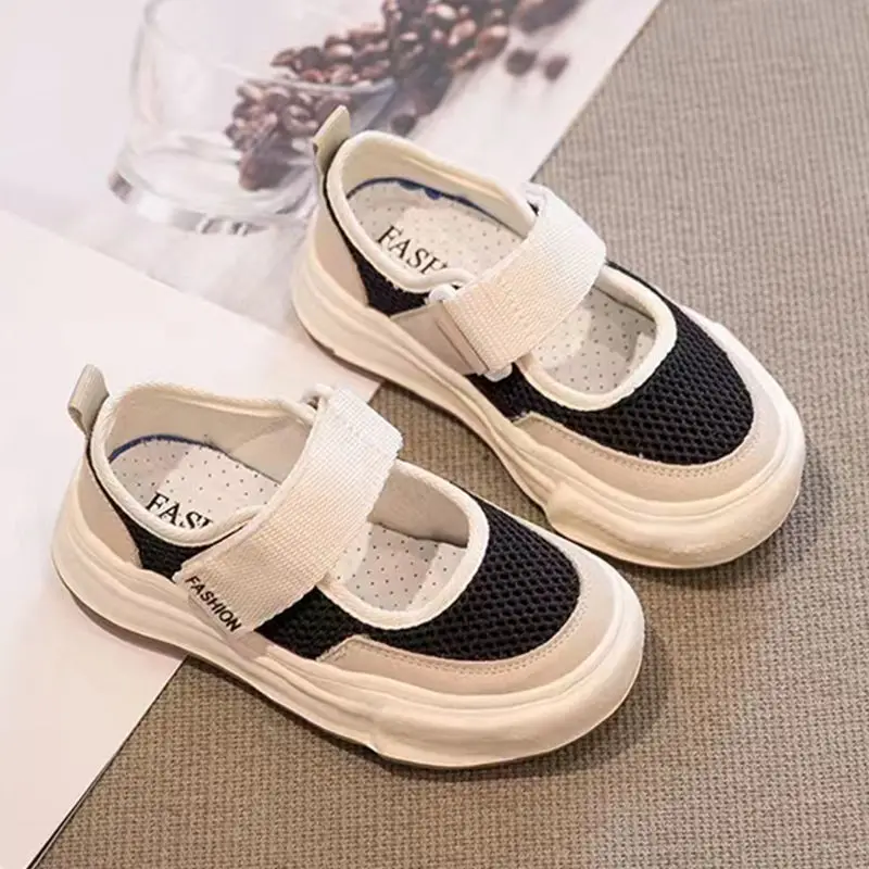 Children\'s Cloth Shoes A Slip-on Mesh Board  2024 Spring Fashion Casual Shoes Korean Version of Fashion Boys Shoes