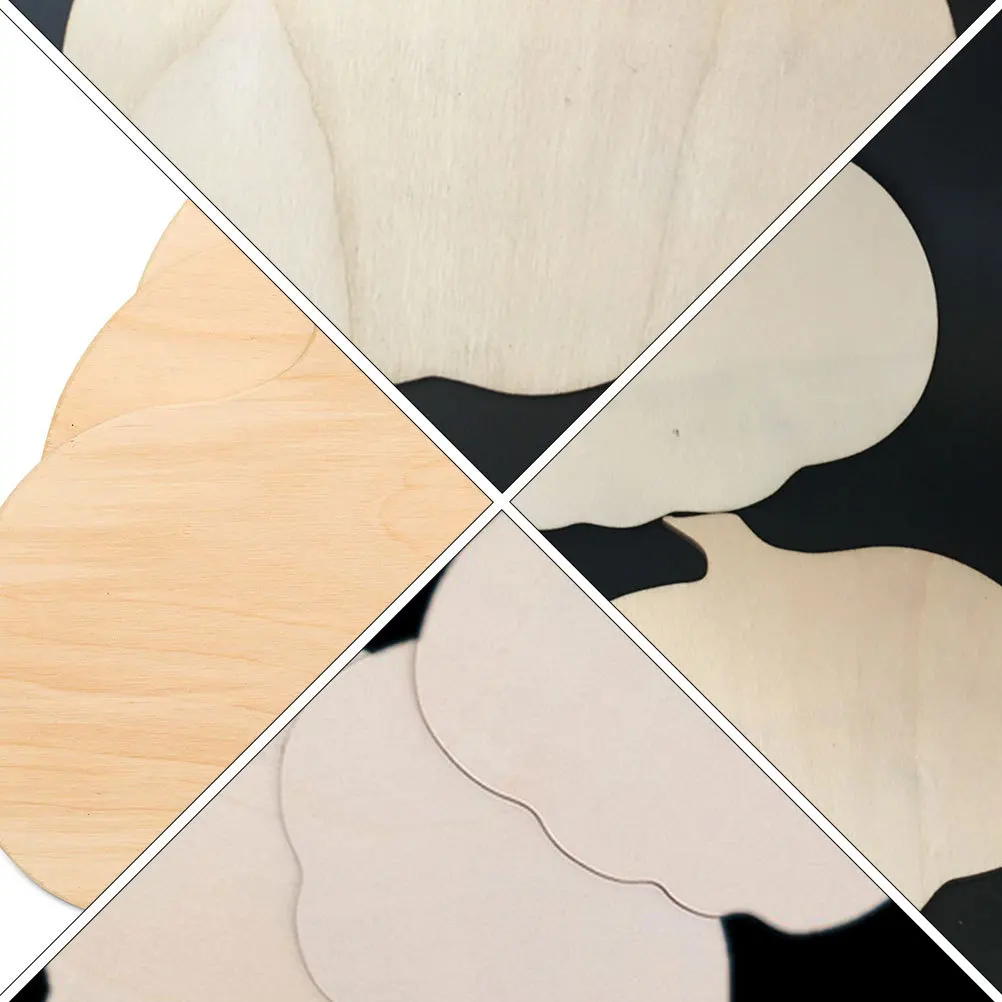 

3pcs Wooden Pumpkin Cutouts Unfinished Lightweight Diy Craft Board For Family Painting Projects Halloween Decor