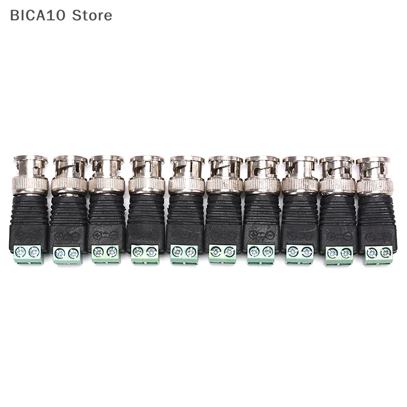 10 수 동축 CAT5 - 동축 BNC 케이블 커넥터 어댑터 카메라 CCTV 비디오 발룬