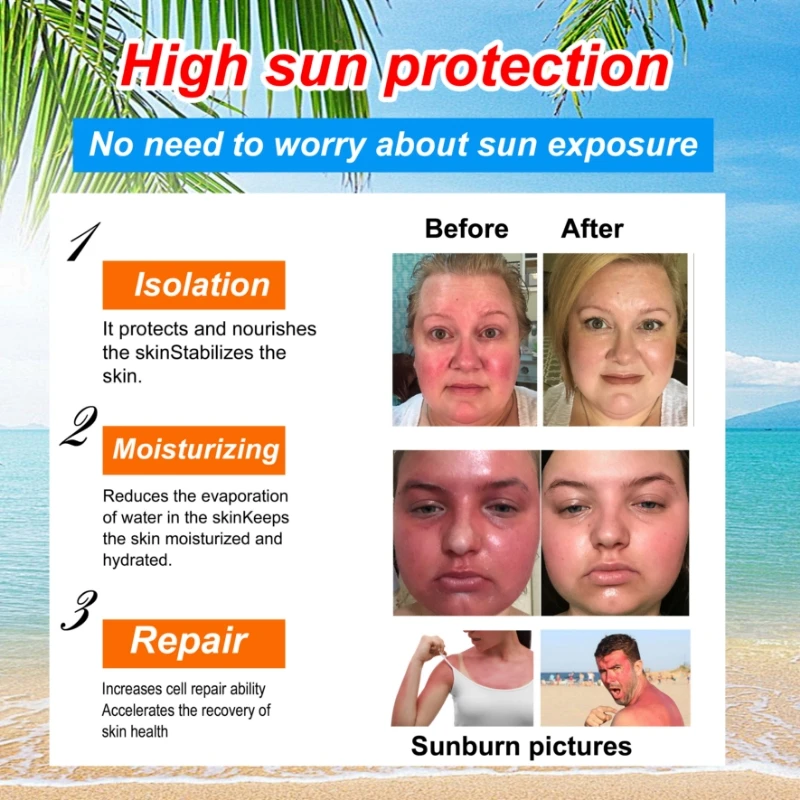 200ml Spf 90+ Sunscreen For Face Whole Body Use Protector Solar UV Resistant Repairing Solar Blocker Facial Sunscreen