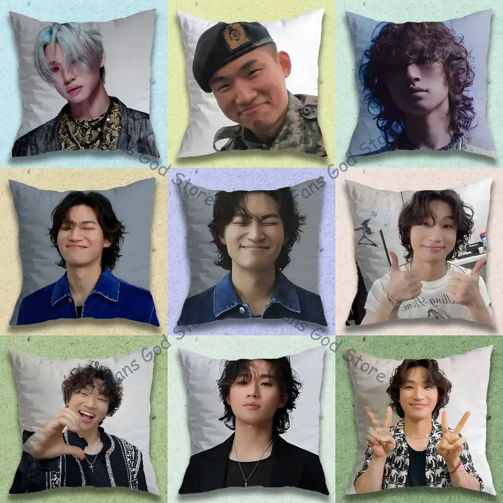 Singer D-Daesung Art Pillow Case Square Double-Sided Printing Short Plush Sofa Cushion Cover Bedroom Bedside Pillow