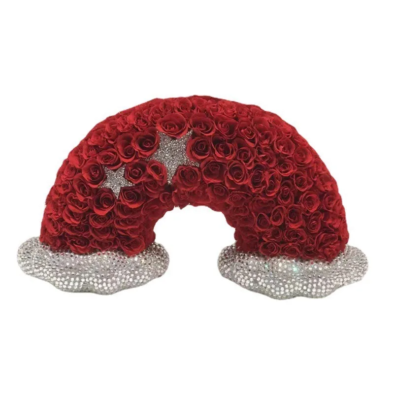 

Eternal Flower Rainbow Valentine's Day Gift Eternal Flower Soap Flower Bouquet with Diamond Rainbow