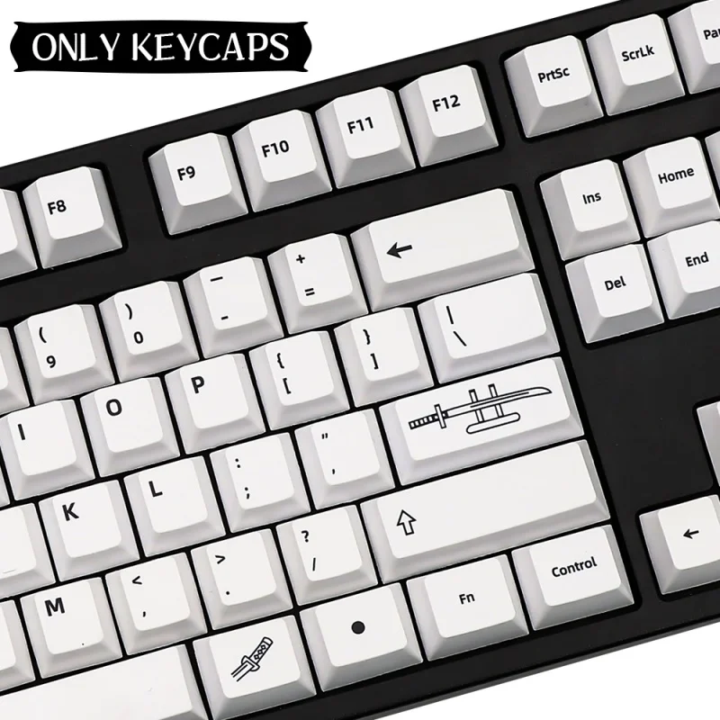 2024 New Honor Themed Keycaps 134 Keys Japanese Original Factory White Pbt Thermal Sublimation Mechanical Keyboard Anime Keycaps