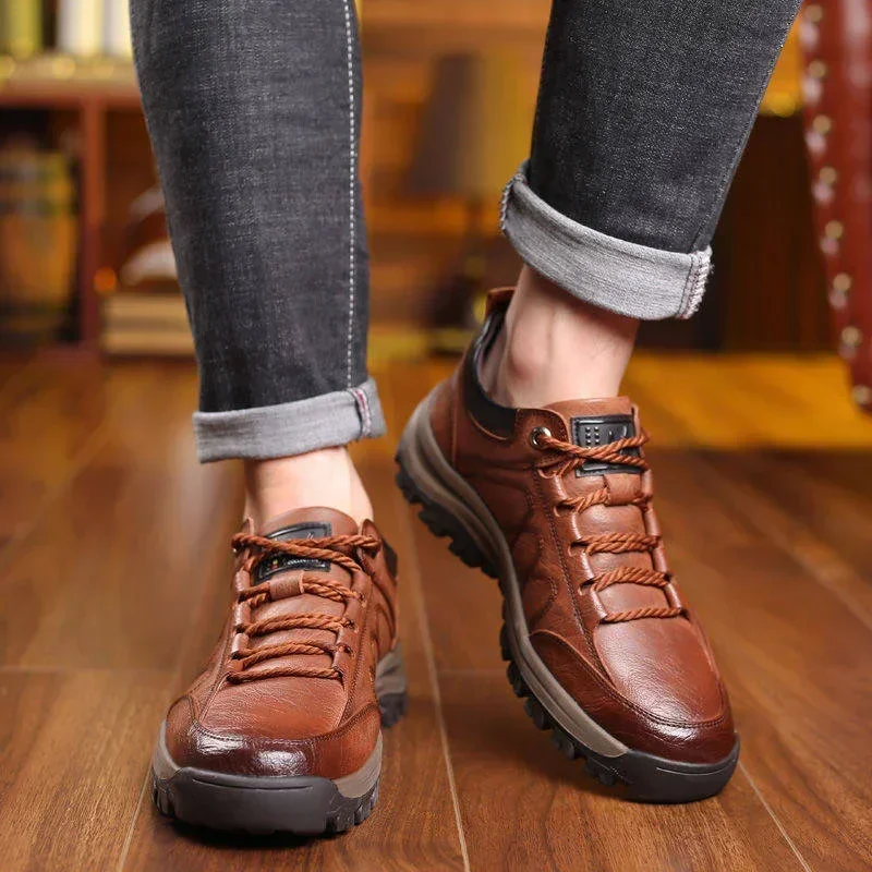 Outdoor Lace up hiking shoes casual sports shoes Large size mens sneakers 2025 Men's shoes Street Trendy Running Non-Slip