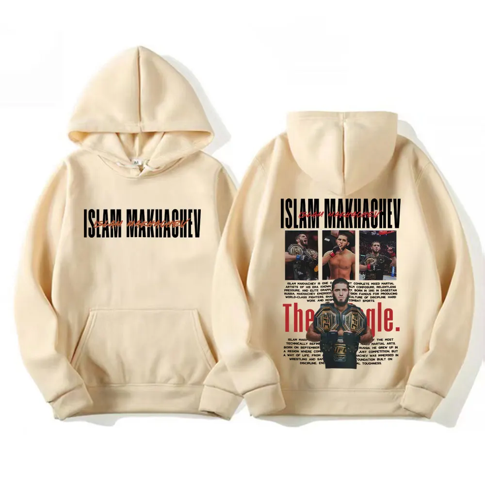 Limited Islam Makhachev Klassische Grafik-Sweatshirts für Männer und Frauen, Modische Gothic Oversized Hoodies, Lässiger Hochwertiger Fleece-Hoodie – Detail 16