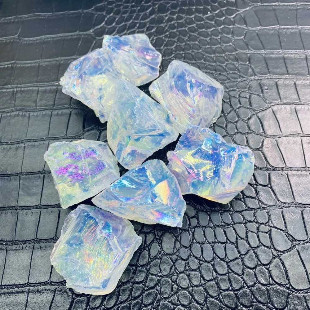 Crystal Opalite Raw Stone Synthetic quartz Aura Rainbow Color Rough Home Living Room Ornaments Decor Mineral Specimens Reiki