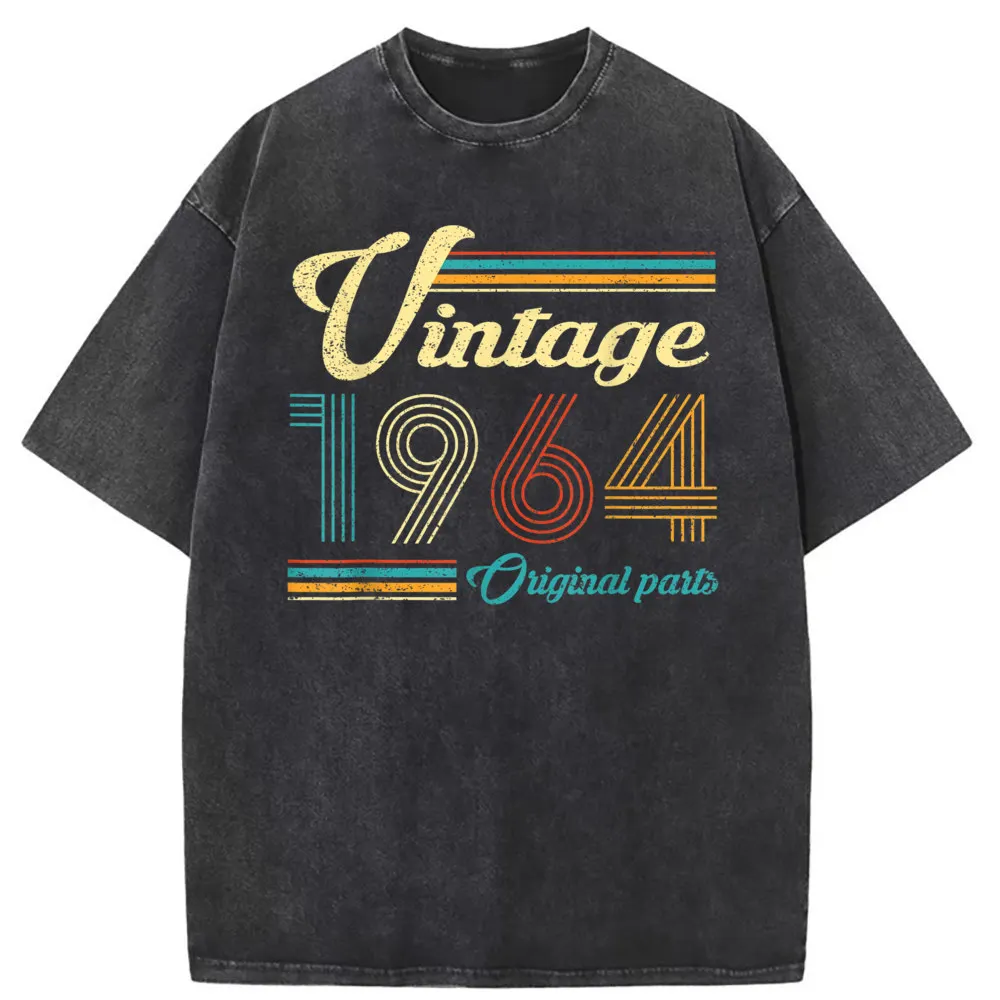 

Vintage 1964 Origina Parts Funny Man Retro T-shirts Newest Long Sleeve Hip Hop Sweatshirts Men Tshirts Family Sportswears Summer