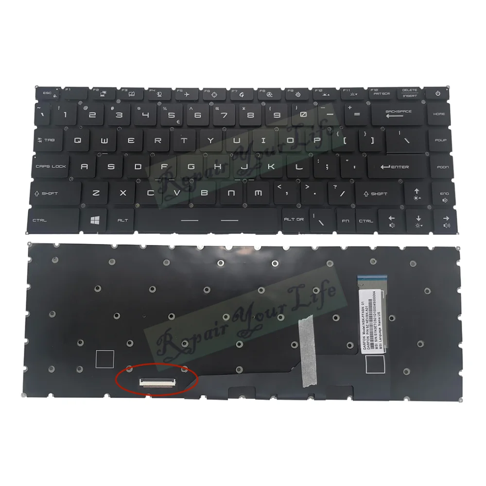 US Russian Spanish Per-Key RGB Backlit Keyboard for MSI GS66 Stealth 10sfs 10SGS GP66 MS 1542 Gaming Keyboard Colorful Backlight