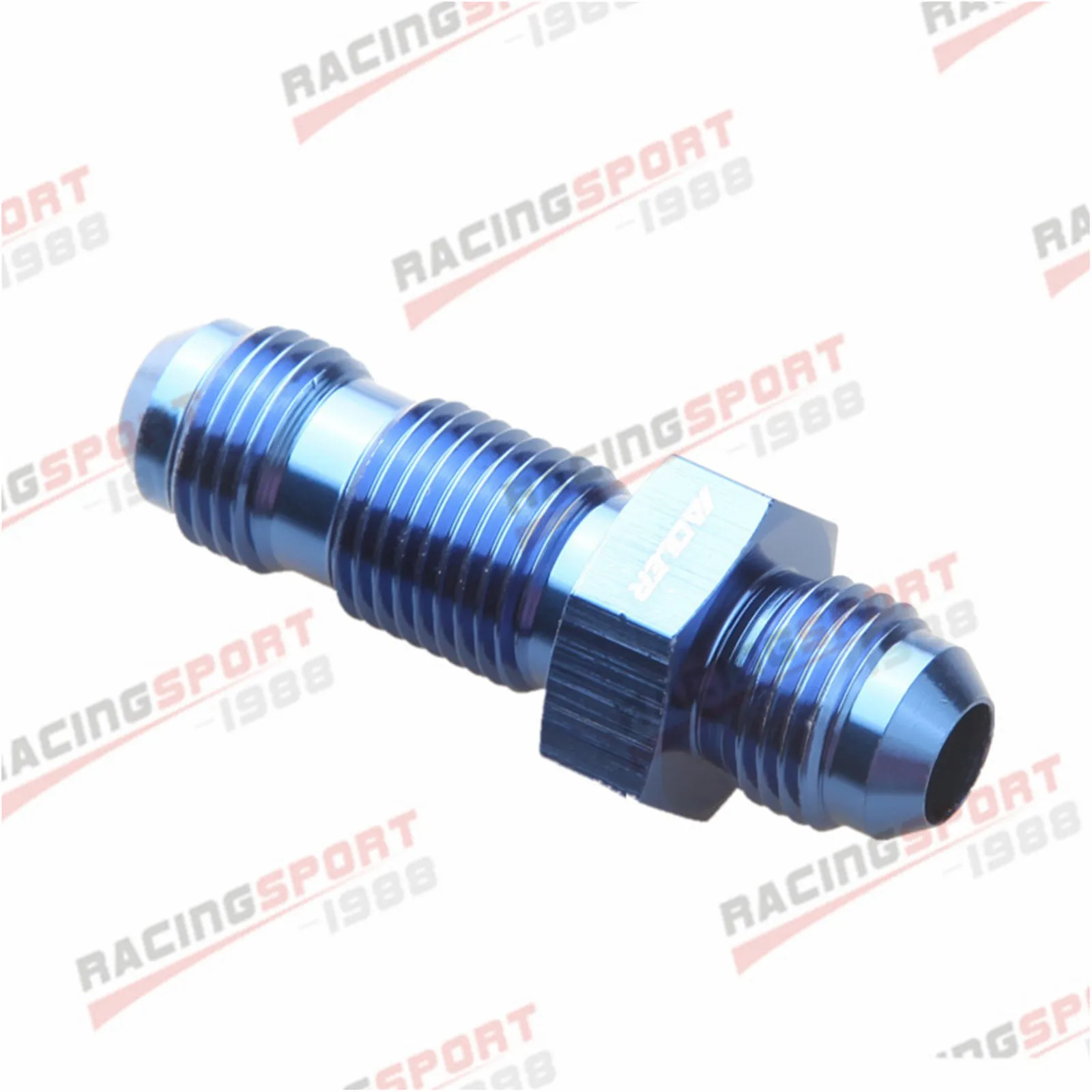 Straight Bulkhead 10AN AN-10 AN10 Union Adpater Fitting Aluminum Blue/Black