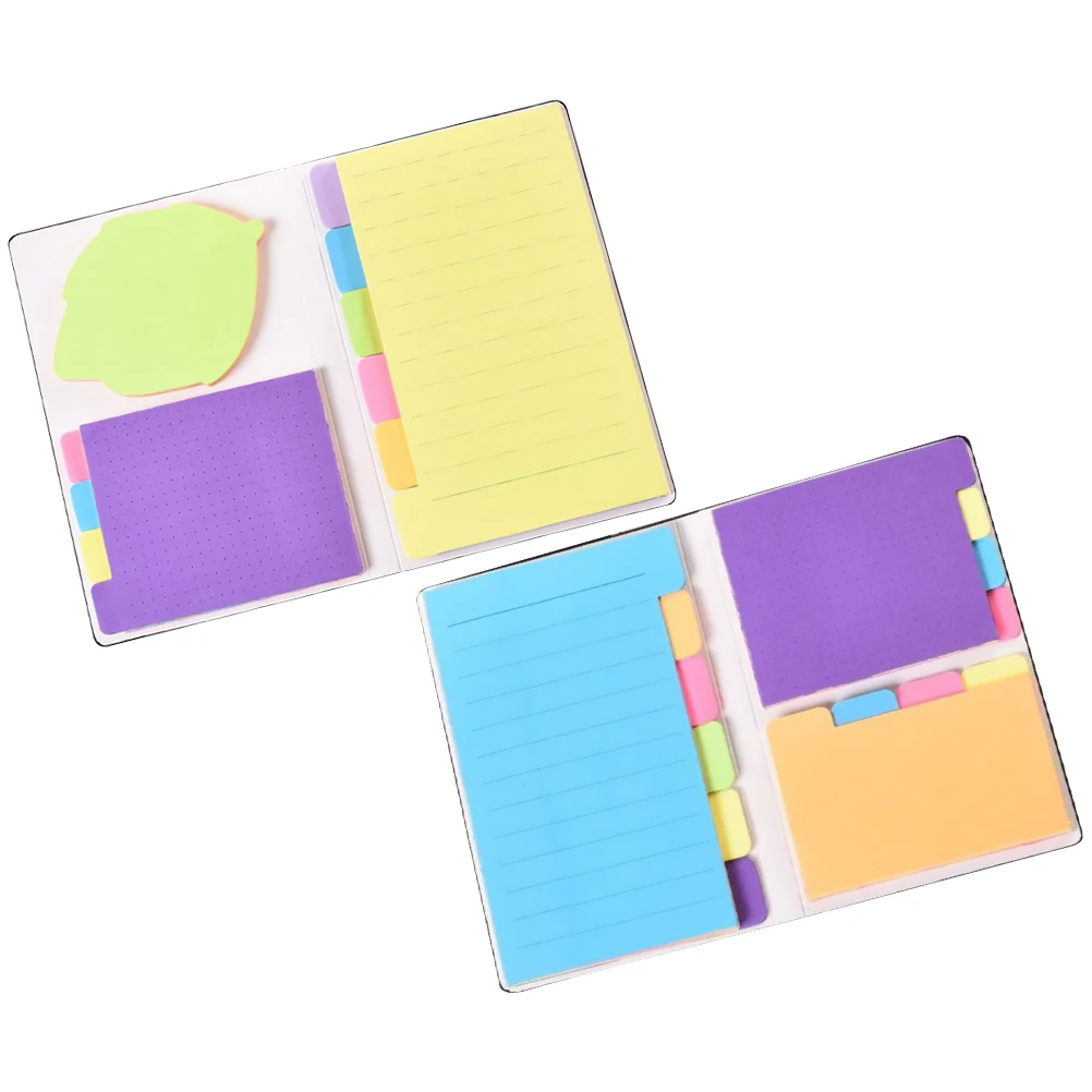 2 pièces carnet Notes étude école Index conception bloc-Notes onglets bloc-Notes support pour mémo pour bureau