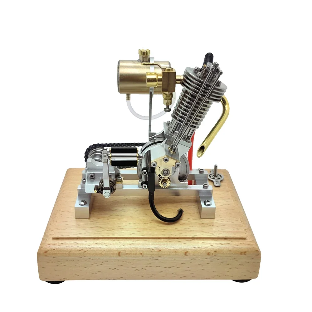 Single Cylinder 4-Stroke H09 Pedal Start Motorcycle  Engine Model Toys Can Be Used for Teaching Experiments Collectibles